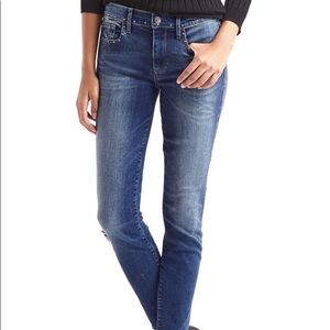 GAP True Skinny Ankle Stud Jeans with Raw Hem